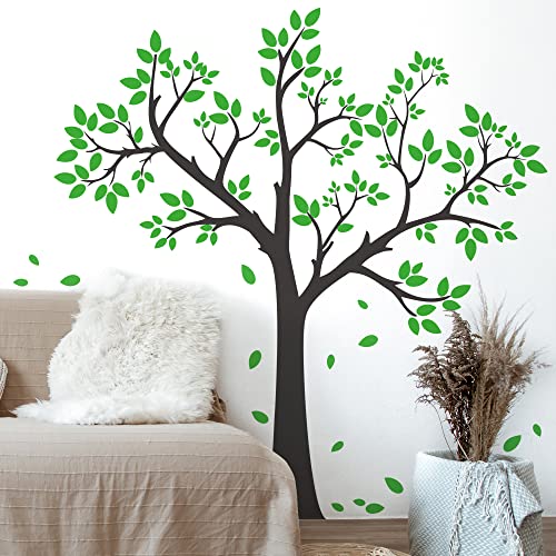 Vinilo decorativo 3D árbol verde hojas para pared miniatura 5