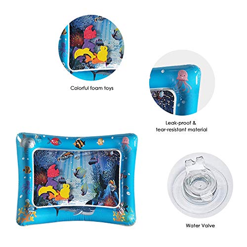 OWSOO Tapete inflável colorido para brincar na água para bebês Tapete infantil divertido para bebês