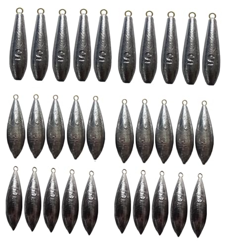 Sea Fishing Weights Pack Of 5/10 Mackerel Feather Cod Bass Boat Fishing 5oz / 4oz / 3oz / 2oz