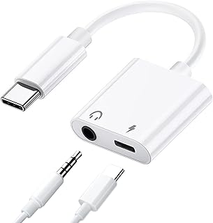 USB C to 3.5mm Jack Adapter with 60W PD Fast Charging, USB C Headphone Adapter Audio Converter Hi-Res DAC Compatible with iPhone 16/15 Pro Max Samsung Galaxy S24/S23/S22/S21 Ultra Pixel iPad Huawei