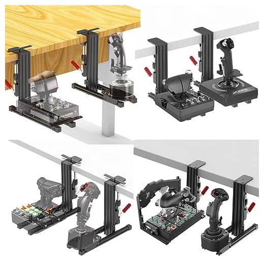 2 Set Desk Mount for Flight Sim controller, for Turtle Beach Flightstick/Thrustmaster Warthog 10C&Throttle/Winwing Orion 1&2/VPC T-50CM3/T.16000M FCS/TCA Officer Pack Airbus/VKB Gunfighter/Logitech X52/X55/X56/VPC WarBRD