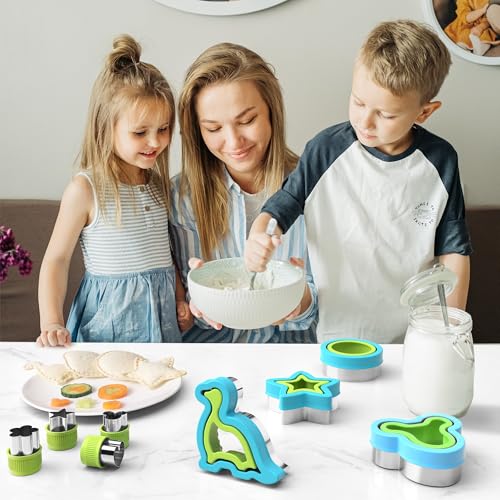 Adocfan Conjunto de cortador de sanduíche e selador (vara), 10 peças de cortador de sanduíche inqueb