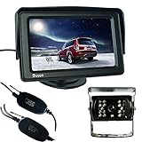 Buyee® Funk Rückfahrkamera Nachtsicht 18 IR LED Farbe Rückfahrkamera Auto Kabellos Rückfahrsystem KFZ+4.3 Zoll TFT LCD Monitor