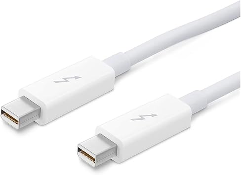 Thunderbolt 2 Cable Adapter Cord White Thunderbolt 2 Male to Male Connector 2M for Multimedia Monitor Data Cable