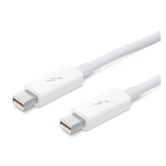 Thunderbolt 2 Cable Adapter Cord White Thunderbolt 2 Male to Male Connector 2M for Multimedia Monitor Data Cable Replace Replace Screen Components