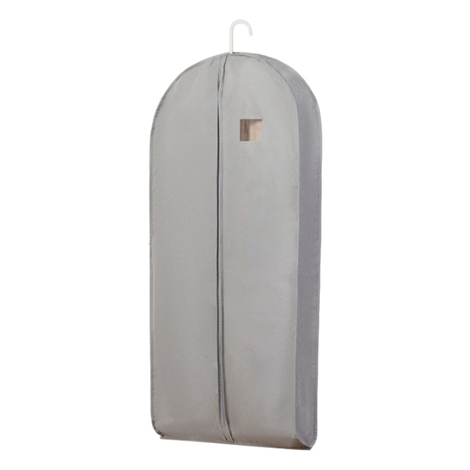 Graue Kleidersäcke, Kleiderhülle, hängende Kleidertasche mit transparentem Fenster, Anzugtasche zur Aufbewahrung im Schrank, A-60×88cm,Kleidersäcke(Large)