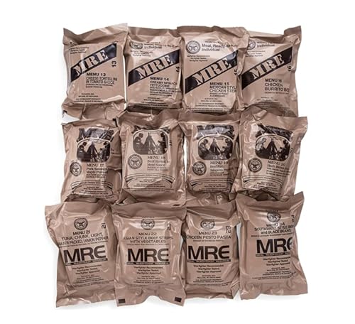 wornick sopacko ameriqual mre meals ready to eat inspection 2025 2026 or better emergency food supply survival camping outdoor 12 packa amp b case bundle 2 count