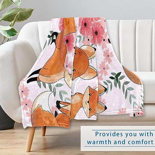 Couverture douce plaid chaud lit canapé imprimé fleuri 150x100cm