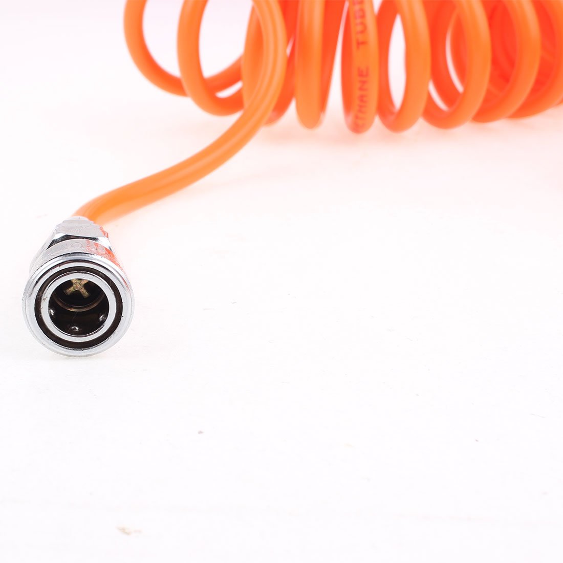 sourcingmap 9 Meters Length 8mm x 5mm Polyurethane Coiled Air Hose Tube Orange - Image 2