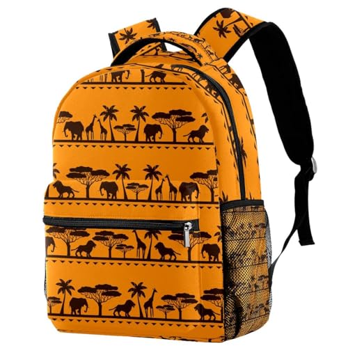 Sac à dos animaux africains multicolore grand format ados filles garçons