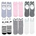 OLABB Unisex Baby Socks Knee High Stockings Animal Theme 6 Packs Gift Set, Animals A,(S)0-12Months