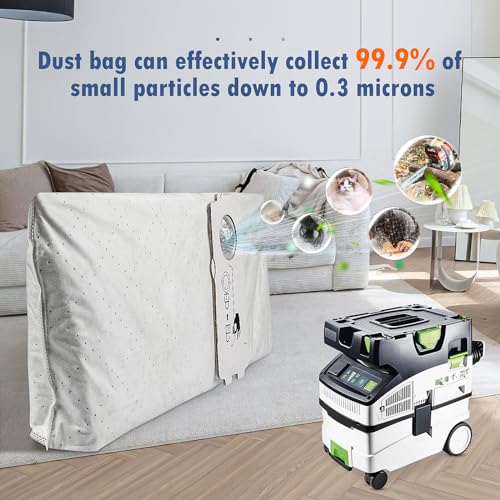 6 Pack 204308 CT Mini/Midi -2/5 Filter Bags Compatible with Festool CT MINI, CT MINI I, CT MIDI and CT MIDI I from 2019 Onwards, CTC MINI/MIDI and CT 15 - Image 4