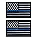 Tactical USA Flag Patch 2 pieces Thin Blue Line American Flag US United States of America Military Morale Patches …
