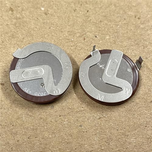 Sarini 2 Stück Vl2020 Knopfbatterie für Autoschlüssel, Batterie Schlüssel, wiederaufladbare 3-V-Knopfbatterie – langlebig, große Kapazität, zuverlässige Leistung für den Auto-Schlüsselbund