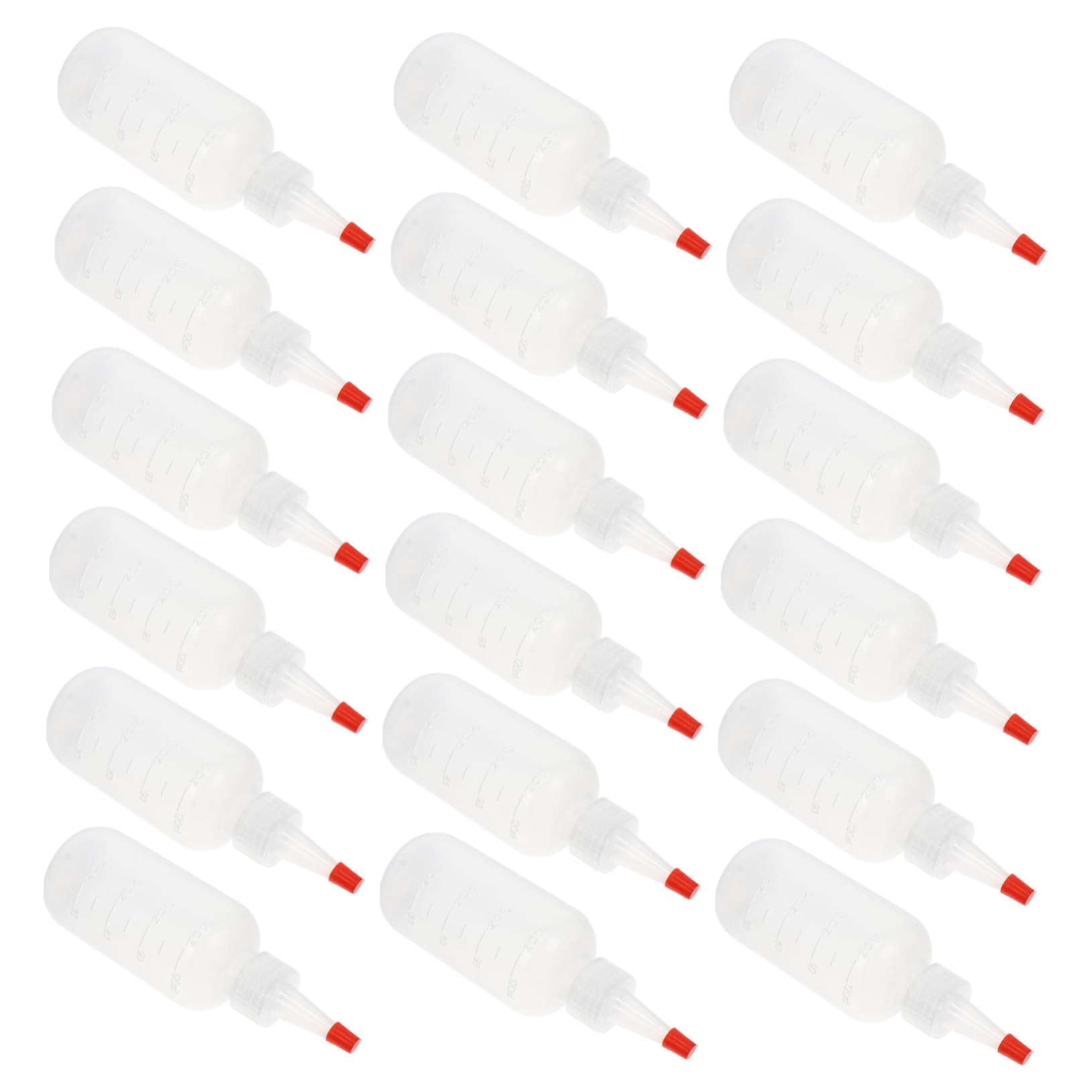 Cabilock 1set Pointed Mouth Squeeze Bottles for Easy Dispensing and Storage of Liquids for Pigments and Craft Supplies 18pcs