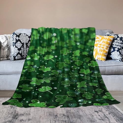 Couverture Saint-Patrick flanelle à paillettes plaid canapé lit 127x178 - 7