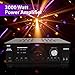 Pyle 3000 Watt Premium Home Audio Power Amplifier - Portable 4 Channel Surround Sound Stereo Receiver w/Speaker Selector & Remote-For AmplifiedTV,Subwoofer Speakers, Theater & PA System-PT3300 Black