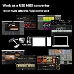 PAINTAUDIO Paint Audio Wireless MIDI Adapter, MIDI Mate Ultra Low Latency Adapter for Synthesizer Digital Wind Guitar Pedal Digital Piano Keyboard to MIDI Devices, Mac OS/iOS Devices