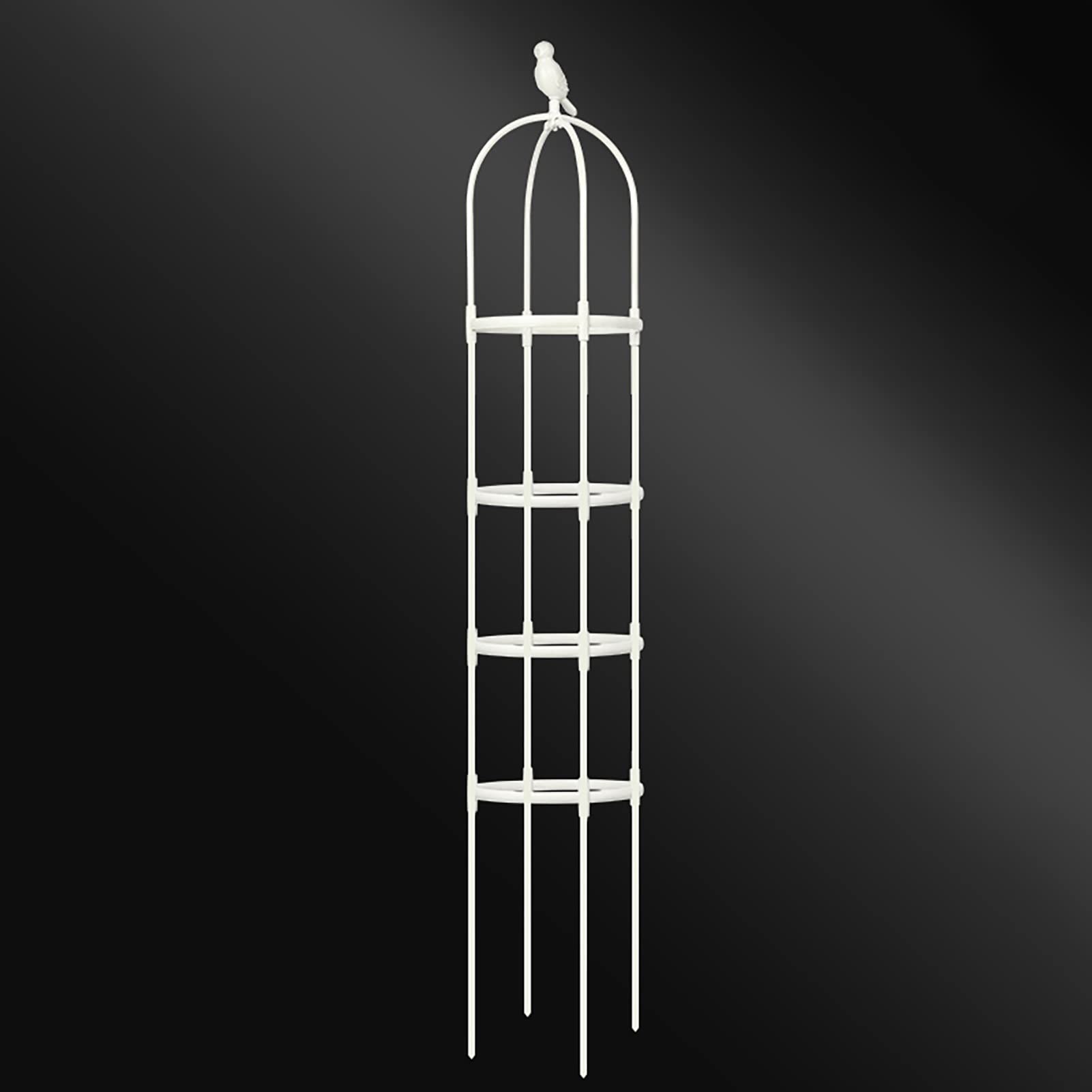 OWOHYG Garden Climber Shelf Flower Racks Climbing Vines Rack Plants Stand Trellises Cucumbers Trellis Roses Vegetables Pots Support Frame.180cm-White