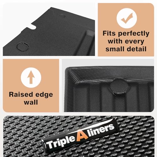 Image of TripleAliners Truck Mat Compatible with 2024-2026 Toyota Tacoma 6FT Accessories, Truck Bed Mat Heavy Duty Custom Fit All Weather Protection TPE Pickup Liner, with Tailgate Mat