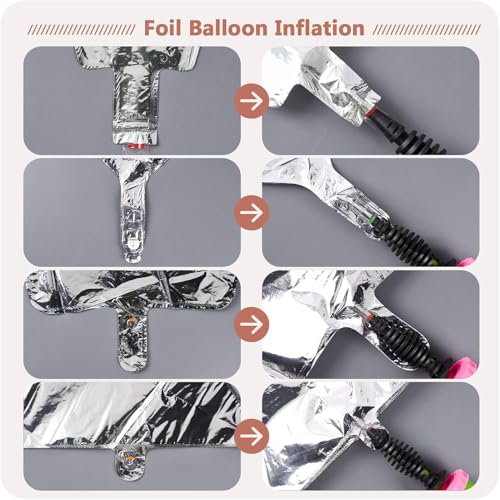 Image of 6 pcs 22Inch 4D Large Foil Balloons Rose Gold Metallic Star for 70s Disco Dance Birthday Graduation New Year (Rose Gold Star 6pcs)