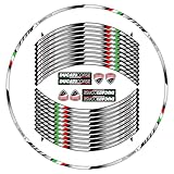 iTobest Motorcycle Reflective Rim Tapes Sticker Stripe for Ducati 659 696 750 796 797 821 1100 1200 S4 S2/899 1199 959 1299 V2 V4/848 1098 1198 EVO Rim Wheel Decal Stickers 17 inch,Silver Grey