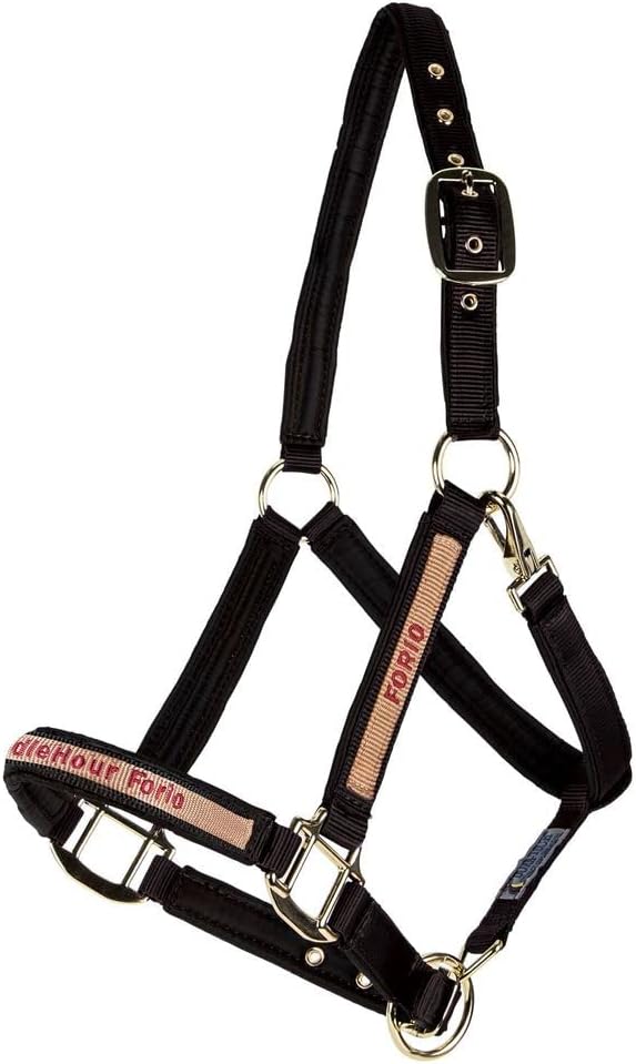 Dura-Tech Fully Padded Nylon Horse Halter | Horse Halter Designed Avoid Rubs | Adjustable Halter Horse Crown and Curb | 1 Double Ply Nylon | Halters for Horses