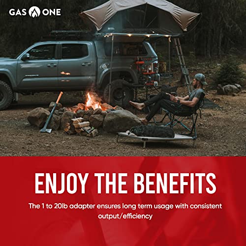 Gas One 4 Ft Propane Hose 1Lb To 20Lb Adapter Hose - 16.4 Oz To 20 Lb Propane Tank Qcc1/ Type 1 - Allows 5+Lb Propane Tanks #TOP2