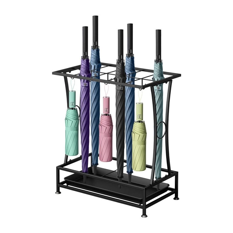 Porte-parapluie multifonctionnel en fer pour hall d'hôtel et magasin