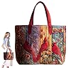 Large Tote Bag for Women Canvas Tote Bag with Zipper Aesthetic Reusable Shoulder Ba g Tot e Ba g Women with Zipper Large Capacity Puffer Lightweight Quilted Shoulder Handbag Quilted ToteBag #3