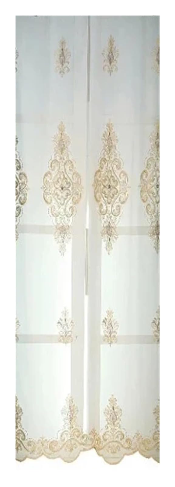 DHYUACN Living Room Curtains Embroidered Curtains for Living Room Bedroom Balcony Floor Court Thickened Blackout(Color 2,Grommet,W200cm)
