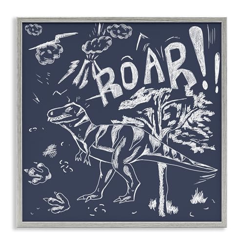 Giclée d'art dinosaure esquissé Stupell Industries pour décorer une chambre