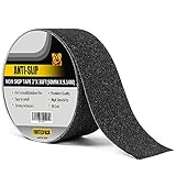 FUNTECPACK Anti Slip Traction Tape-30 Foot x 2 inch —Best Friction,Grip,Abrasive Adhesive for Stairs， Safety，Non Skid Treads ，Indoor, Outdoor - Black