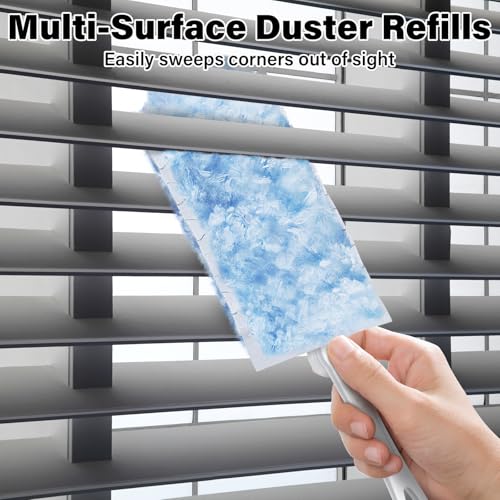 Image of Compatible Duster Refills for Swiffer,360 Heavy Duty Disposable Microfiber,20 Count with 1 Foldable Handle,Ergonomic Design, Efficient Cleaning for Home,Offices,Schools and Commercial Spaces