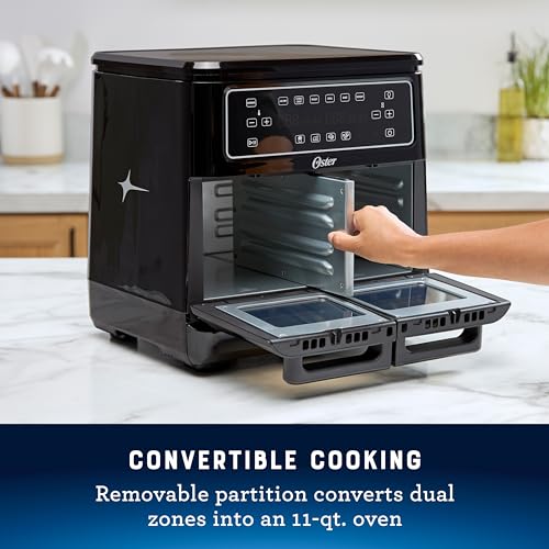Oster 11-Quart Dual Air Fryer Oven with 2 Cooking Zones, Large Capacity Air Fryer with 6 Cooking Functions & 2 Baskets by Oster - Image 4