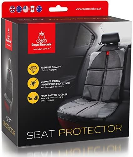 Car Seat Protector | Organizer Pockets | Universal Size | Forward and Rear Facing Baby seat Liner | Heavy Duty Stain Protection | Premium Quality Product