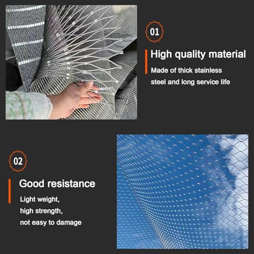 Maille de corde en acier inoxydable anti-chute pour sécuriser clôture d'escalier et balcon