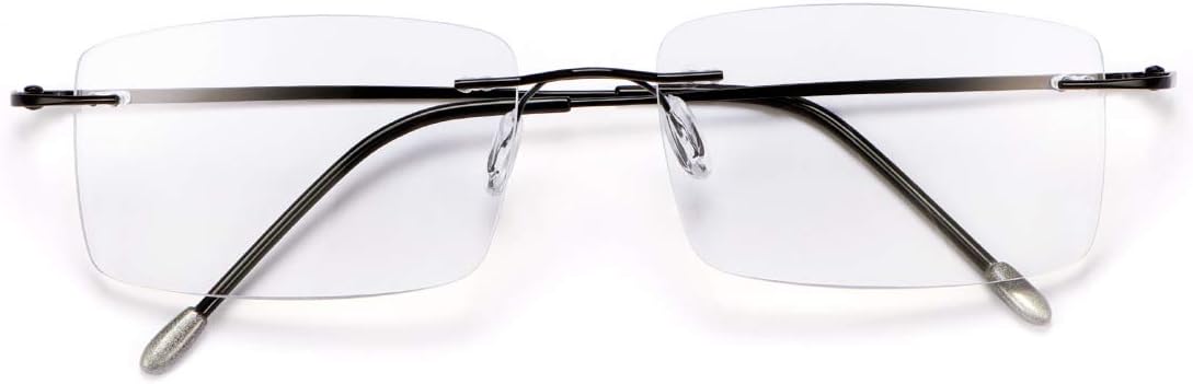 YIMI Rimless Progressive Multifocus Reading Glasses Photochromic Transition Sunglasses Sun Readers Blue Light Blocking Multifocal Computer Eyeglasses 2.0