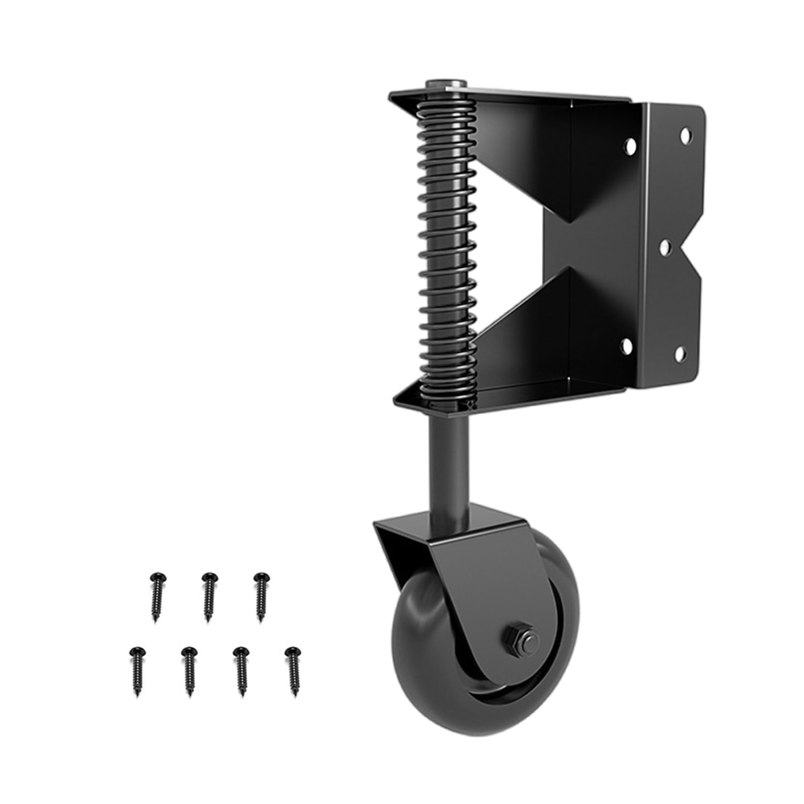 4" Spring Gate Wheel Adjustable Sliding Door Caster for Fence & Home Entrance Universal Gate Casters