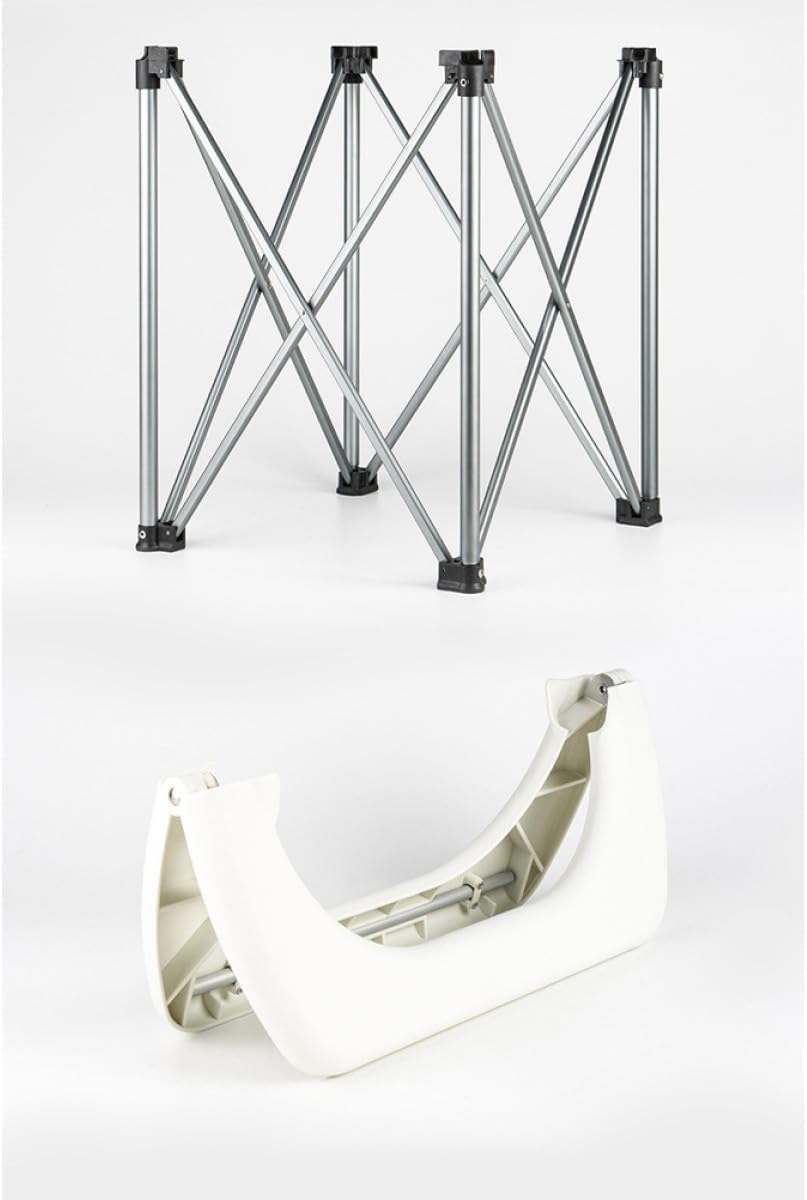 Multifunctional Outdoor Portable Toilet Folding Pedestal Pan Lightweight White for Camping Hiking Car Trips Emergency Use