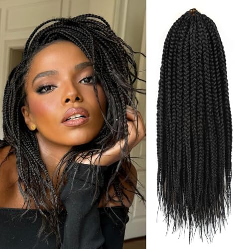Box Braids Crochet Hair 14 Inch Crochet Braids for Black