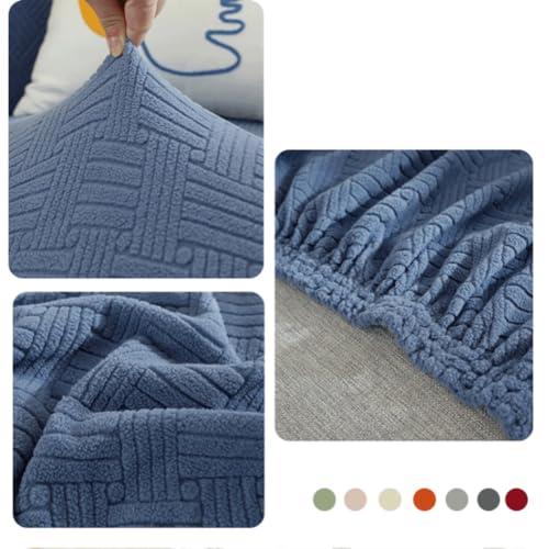 Housse clic clac lavable en machine bleu taille L 190-210cm - 6