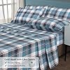 RUVANTI Flannel Sheets Queen Size 6 Pcs - 100% Cotton Double Brushed Bed Sheets, Deep Pockets 16 Inches Queen Sheet Set, All Seasons Breathable, Extra Soft & Comfy, Dynasty