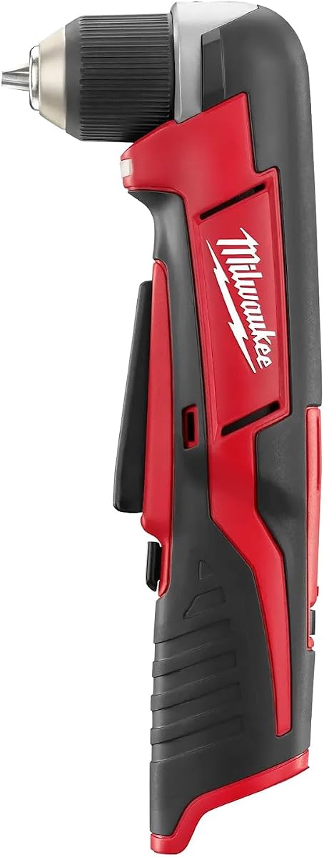 Milwaukee 2415-20 M12 Taladro de ángulo recto inalámbrico de iones de litio de 12 voltios, 3/8 pulgadas, herramienta desnuda, mediano
