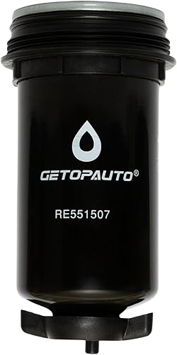 RE551507 DZ115391 Elemento de filtro de combustible compatible con John Deere 1010G 310L 4045 444K 5090R 5100R 5155R 6145R Retroexcavadora Tractores