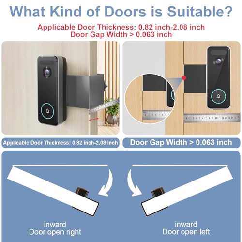 Anti-Theft Video Doorbell Mount Compatible with Aosu, No Drill Doorbell Camera Mount, Adjustable Mounting Bracket Holder Accessories for Apartment Rentals, Enhanced Protection Doorbell Mount Bracket