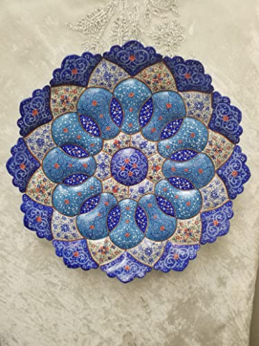 Minakari (Enamel) on copper plates, Decorative plates, wall Art Plates,