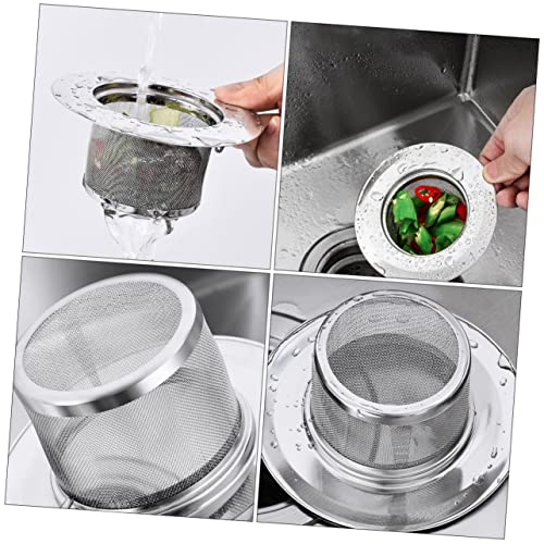 Set de 2 coladores de malla para fregadero de acero inoxidable miniatura 6