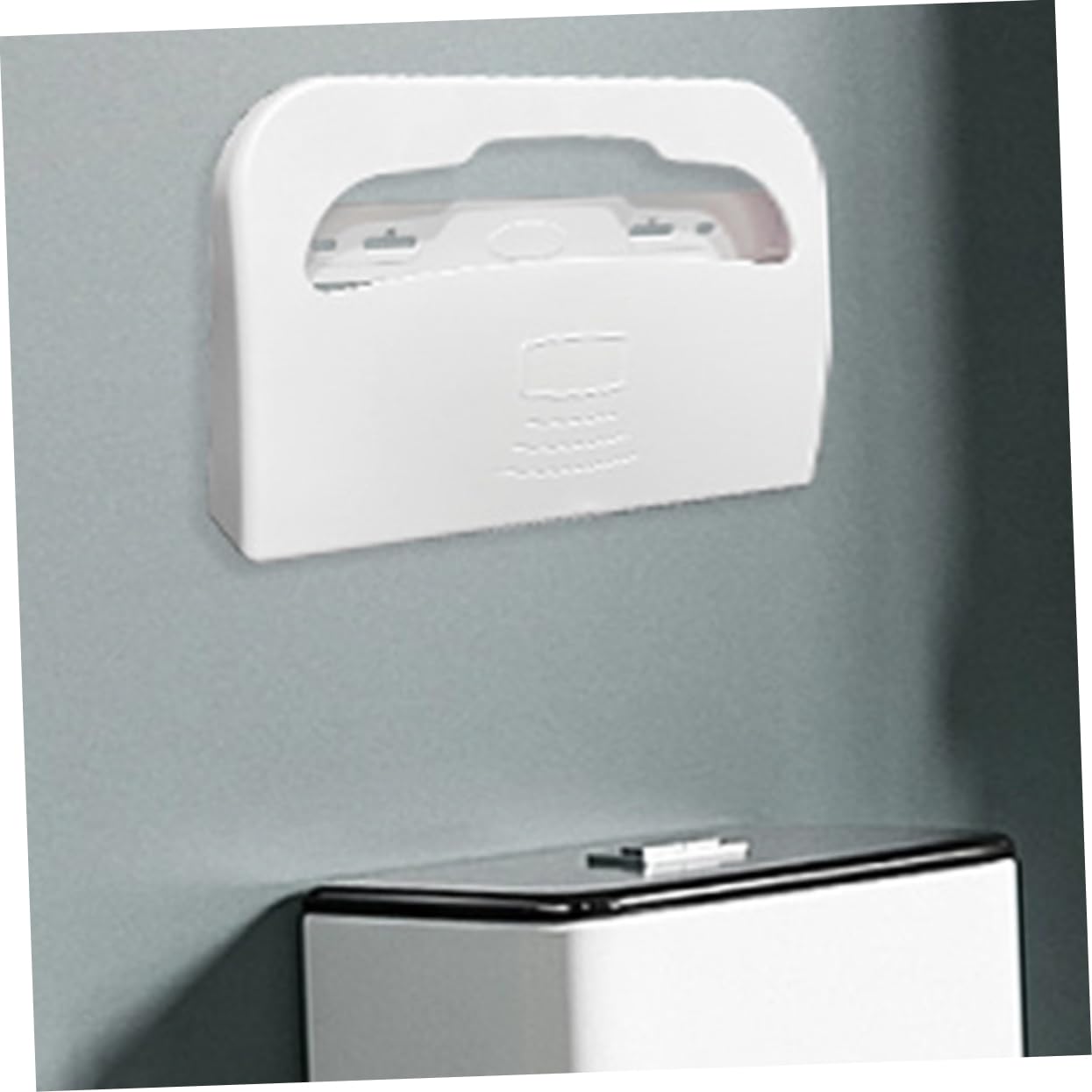 CHILDWEET White Toilet Seat Cover Paper Holder Abs Toilet Seat Cover Paper Towel Holder Toilet Seat Cover Organizer Toilet Tissue Holder for Bathroom