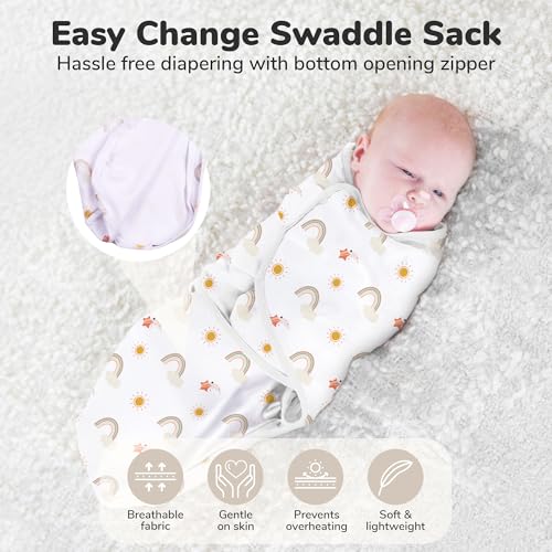 Image of Mama Cheetah Swaddles for Newborns 3-Pack, 100% Organic Cotton Baby Swaddle Sleep Sack, Soft Adjustable Nursery Swaddling Blankets Newborn Essential, 0-3 Months